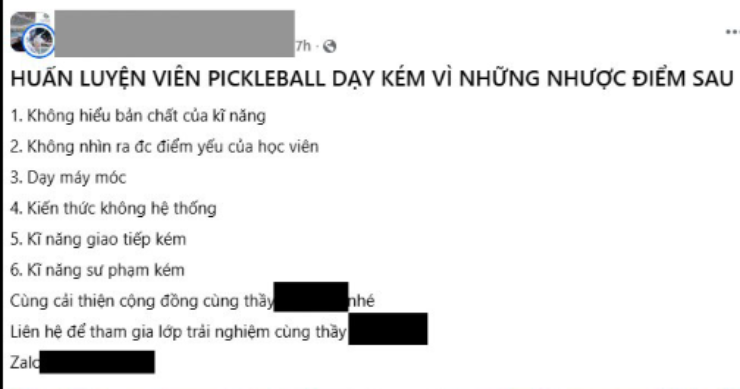 Người dùng mạng xã hội vừa "bóc phốt" một HLV tại Việt Nam