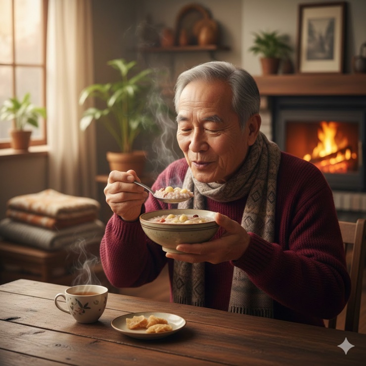 Cháo gạo lứt, hạt sen nấu gừng là món ăn dưỡng sinh hoàn hảo, giúp bồi bổ sức khỏe.