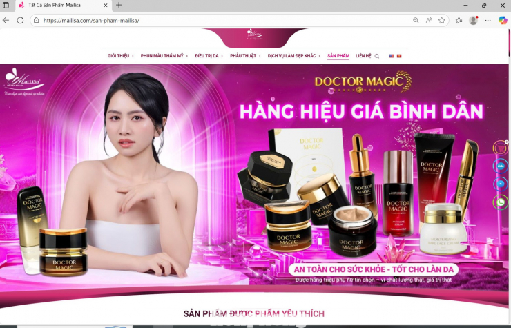 Dàn sản phẩm của Mailisa trước khi bị thu hồi, trong đó chỉ 3/100 sản phẩm chủ chốt mang lại cho doanh nghiệp này khoản lợi nhuận hàng ngàn tỷ đồng.