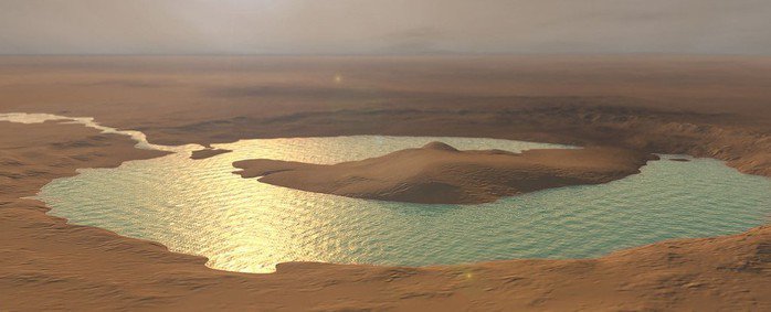 Gale Crater kỷ Noachian, thời kỳ mà sự sống có thể đã tồn tại - Ảnh: NASA