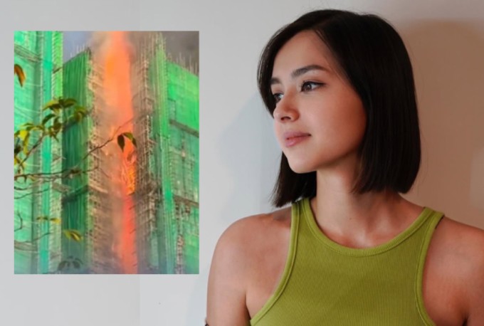 Tạ Gia Di cho biết nhà bà nằm trong cụm chung cư bị cháy. Ảnh: Weibo