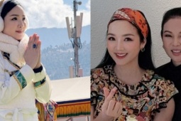 Hoa hậu Đền Hùng Giáng My đọ sắc bên cựu người mẫu Thủy Hương