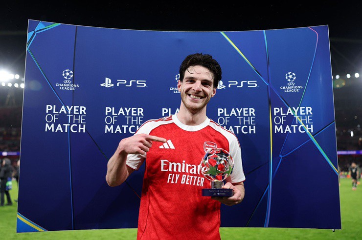 Rice được bình chọn là "Cầu thủ xuất sắc nhất trận"