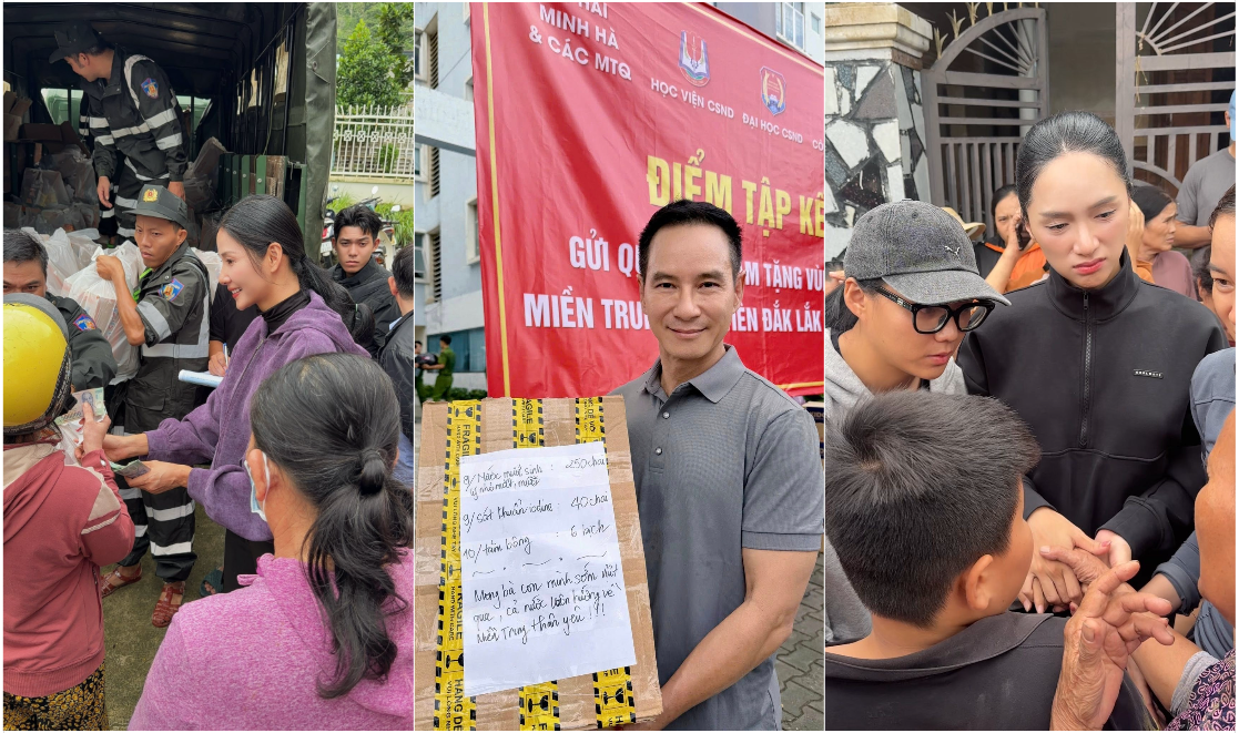 Nghệ sĩ không ngại vào tâm lũ cứu trợ.