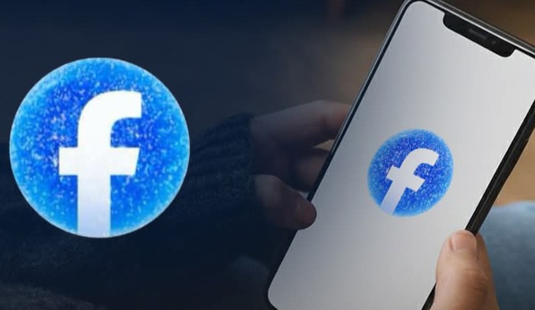 Biểu tượng Facebook thêm bông tuyết.