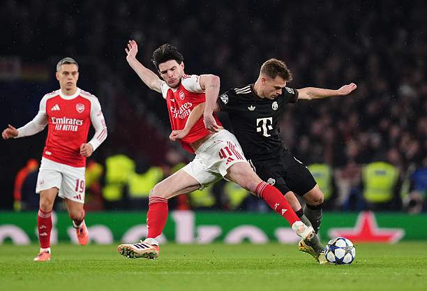 Kimmich là một tiền vệ hàng đầu thế giới nhưng trước Rice anh cũng trở nên vô cùng chật vật