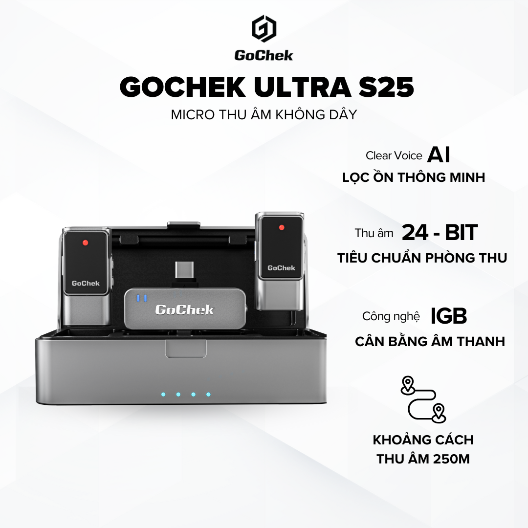 GoChek Ultra S25 là một chiếc micro không dây chất lượng