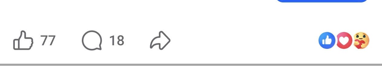 Bố cục các nút Like - Comment - Share mới.