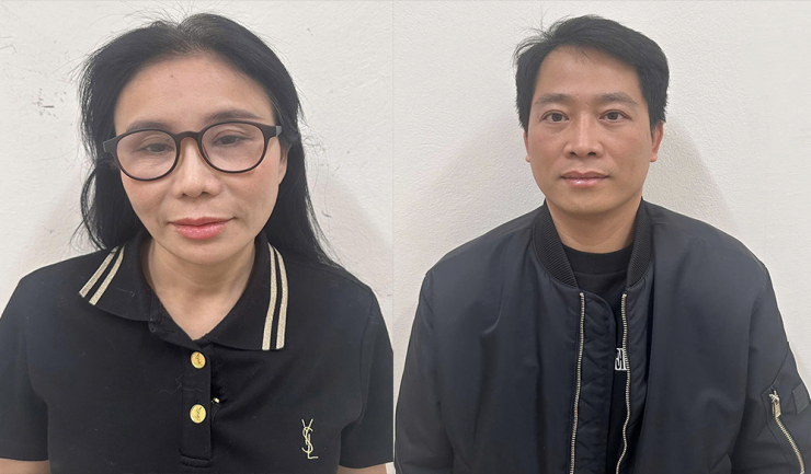 Phan Thị Mai (bên trái), Hoàng Kim Khánh (bên phải). Ảnh: BCA