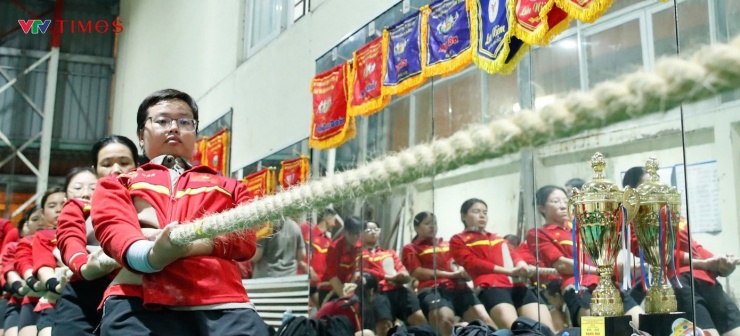 Đội tuyển kéo co Việt Nam tập luyện cho SEA Games 33. (Ảnh: VTV Times)