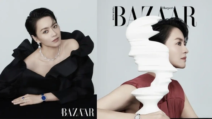 Lương Vịnh Kỳ tóc ngắn cá tính. Ảnh: Harper's Bazaar