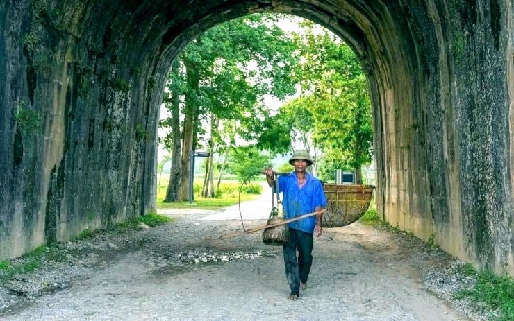 Du khách thích thú trải nghiệm xe trâu, ngắm cảnh bình yên quanh Thành nhà Hồ - 4