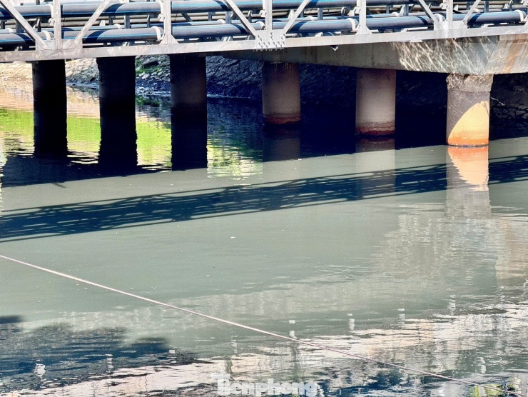 Sau một thời gian ‘hồi sinh’, nước sông Tô Lịch lại chuyển màu đen - 7