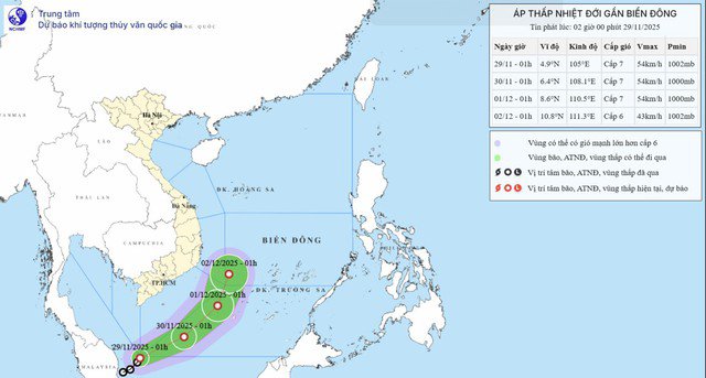 Chuyên gia: Đường đi kỳ lạ của áp thấp nhiệt đới trên Biển Đông là chưa từng được ghi nhận - 1