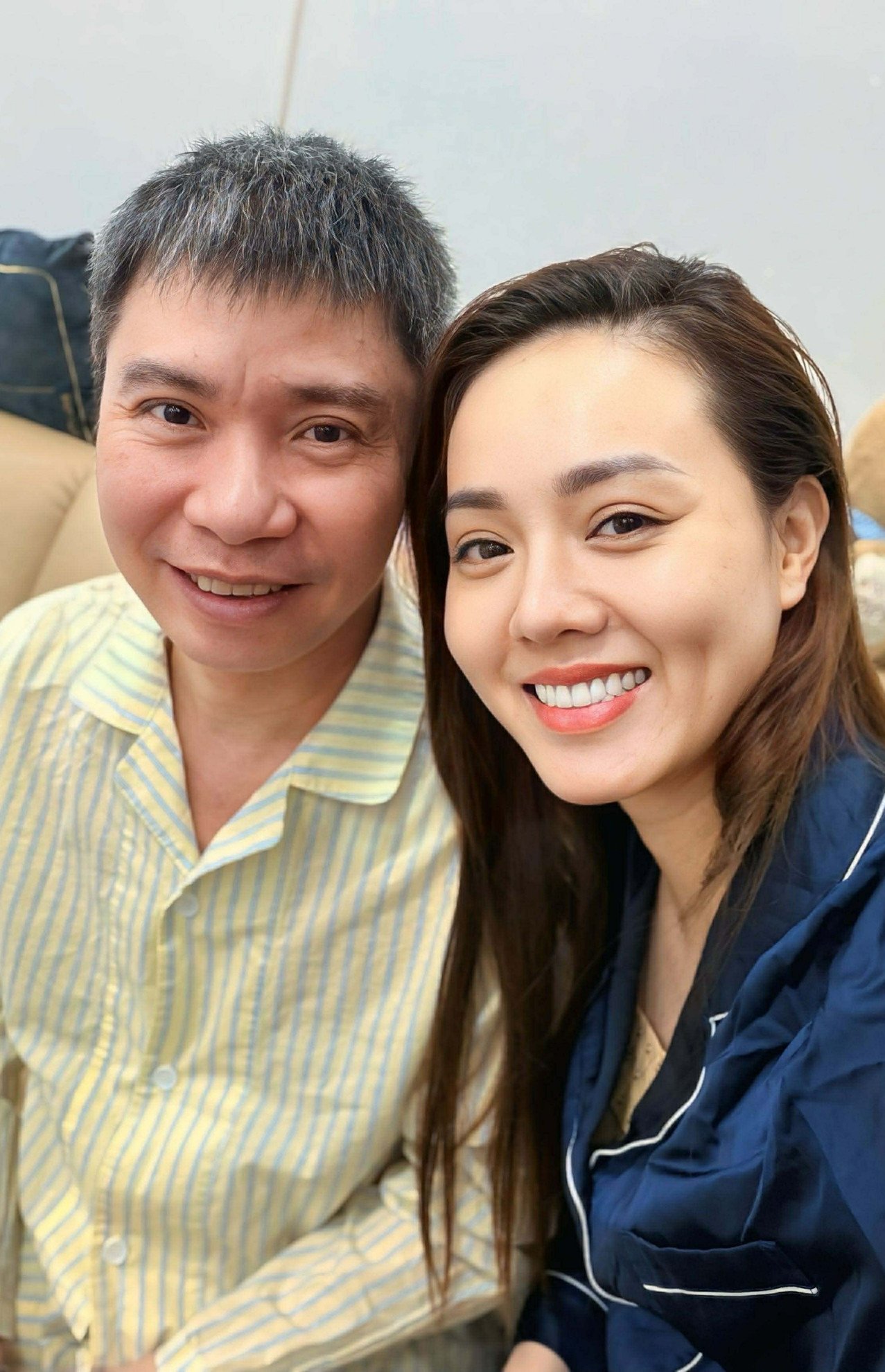 NSND Công Lý và vợ Ngọc Hà. 