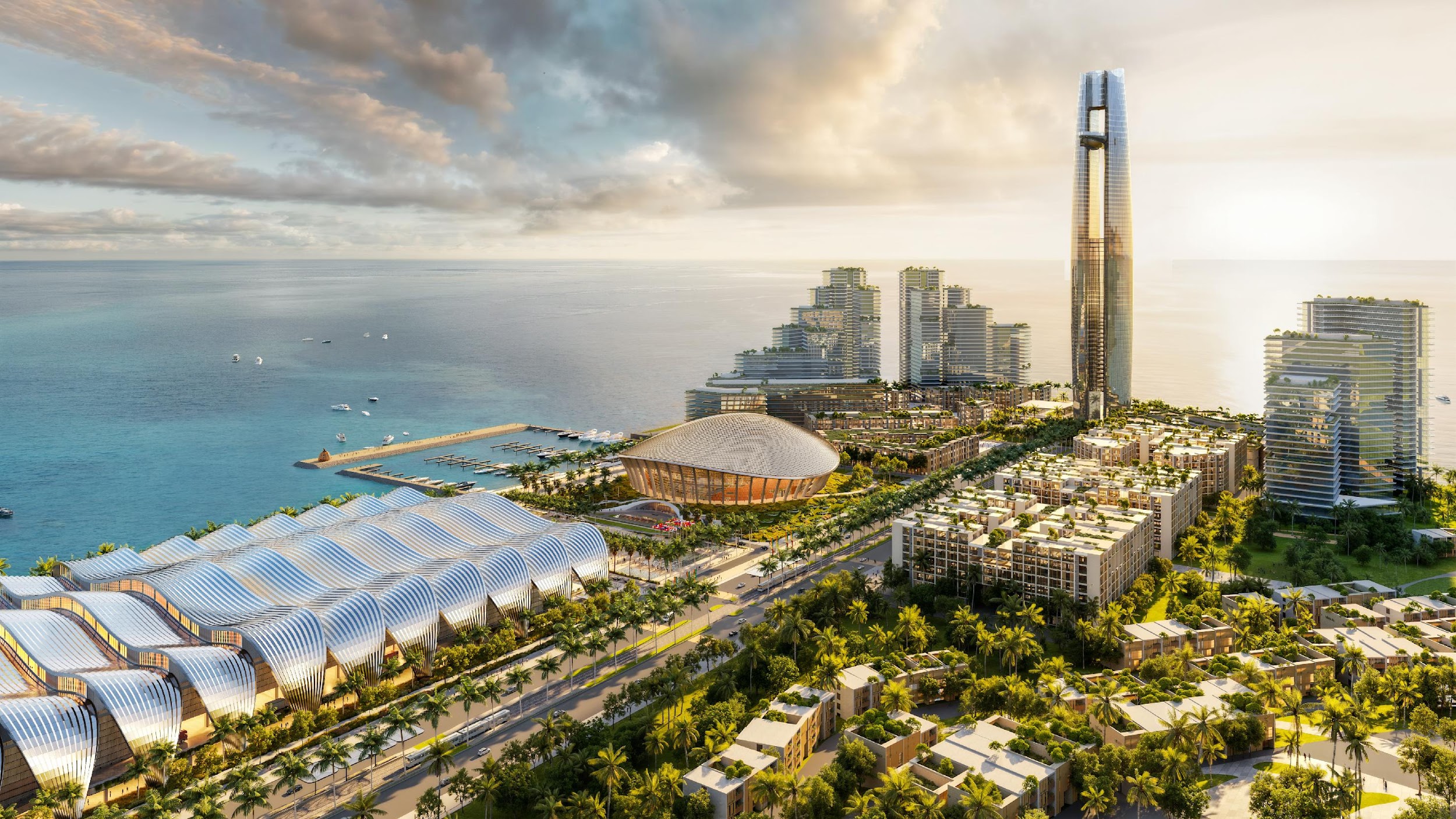 Dự án tọa lạc tại vị trí “vàng”, kề cận Trung tâm hội nghị APEC 2027 đang được Sun Group đầu tư tại Phú Quốc. Ảnh: Sun Group.