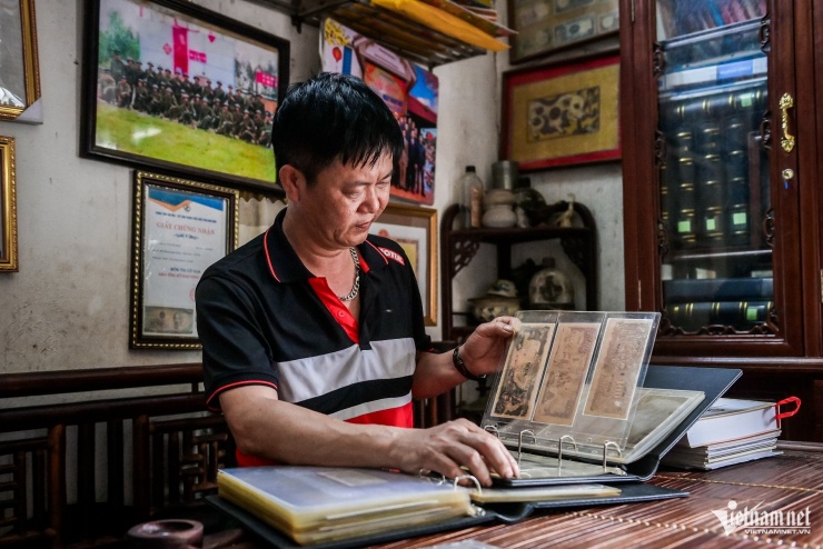 Nhiều tờ tiền xưa trong bộ sưu tập được ông Nam mua với giá hàng chục triệu đồng.