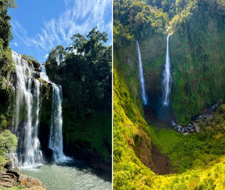 Những thác nước tung bọt trắng xóa tại chốn rừng thẳm.