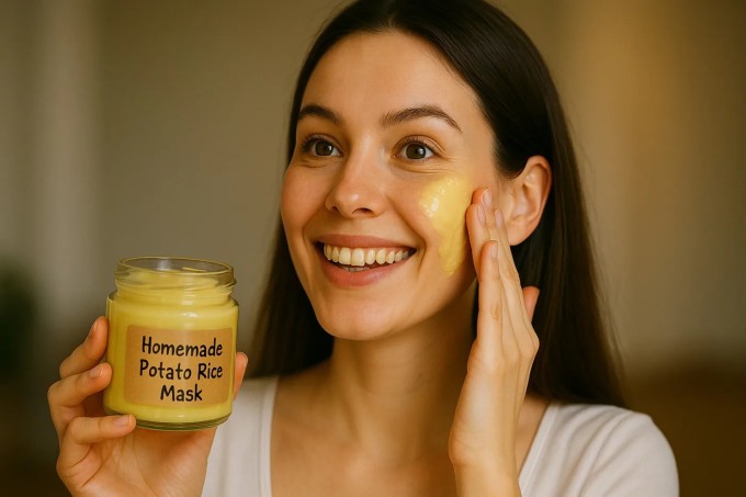 Mặt nạ khoai tây sữa tươi giúp cấp ẩm, làm dịu da khô, sần ráp.