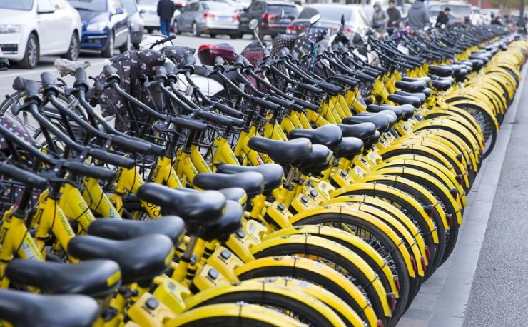 Xe đạp chia sẻ ở Bắc Kinh năm 2017. 