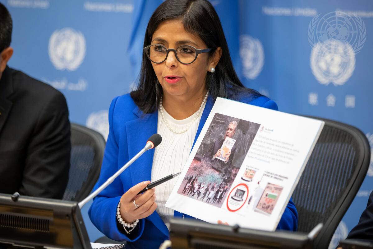 Phó Tổng thống Venezuela – bà Delcy Rodriguez (ảnh: UN Media)