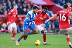 Kết quả bóng đá Nottingham Forest - Brighton: 2 đòn sắc lẹm, đánh chiếm Top 5 (Ngoại hạng Anh)