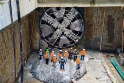 Máy đào hầm TBM Thần tốc metro Nhổn- Ga Hà Nội cán đích ga Trần Hưng Đạo