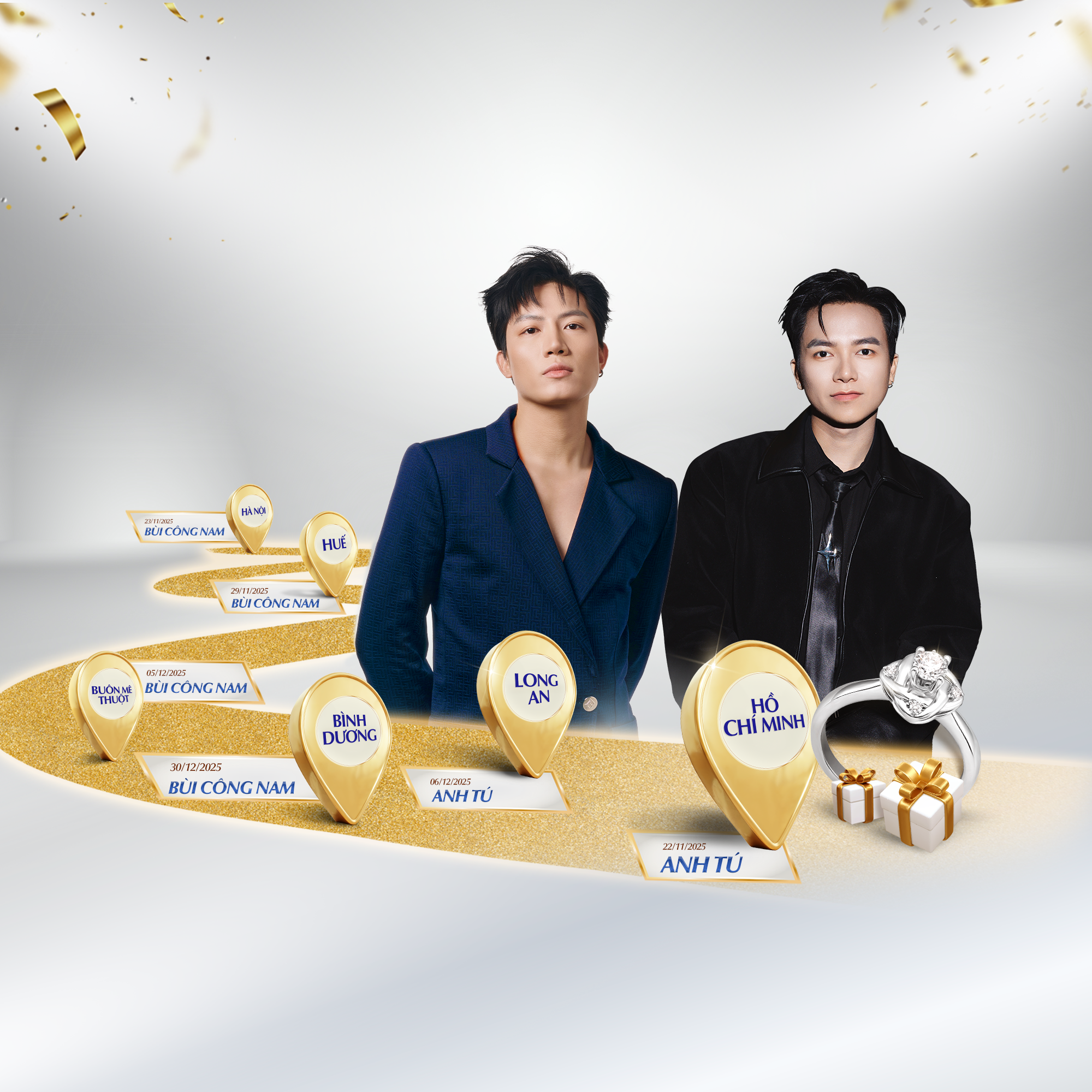 Hòa vào những khoảnh khắc rạng ngời cùng thần tượng tại 6 tọa độ PNJ. Ảnh: PNJ