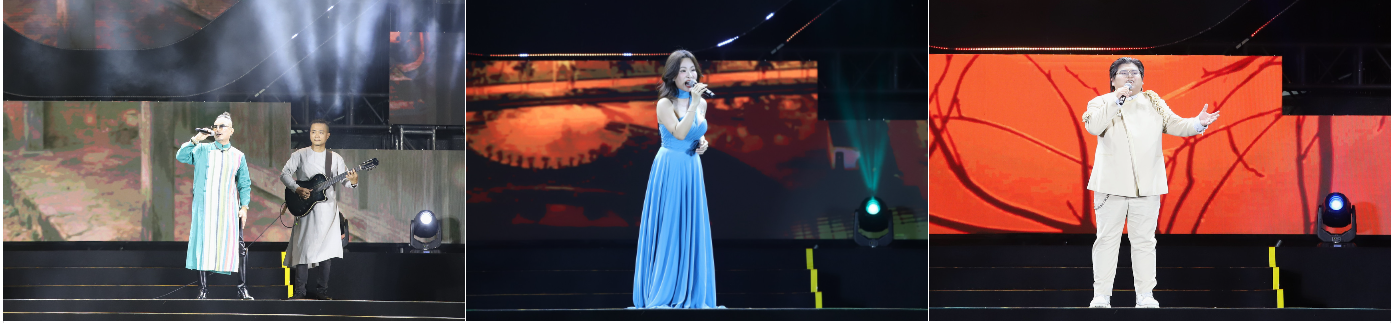 Các giọng ca Jimmii Nguyễn, Uyên Linh, Ôn Vĩnh Quang góp những tiết mục dạt dào tình cảm tại chương trình.