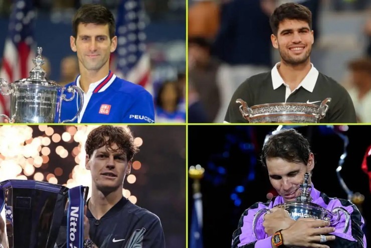Alcaraz - Sinner kiếm tiền như máy 2025, vẫn thua Djokovic cách đây 10 năm