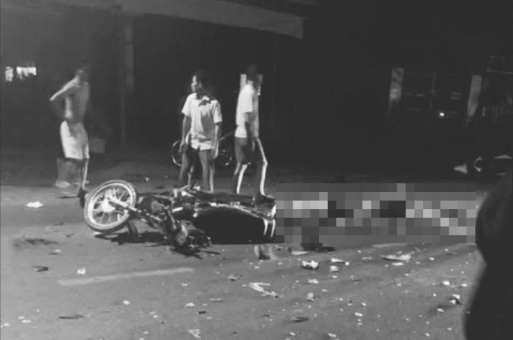 Hiện trường vụ tai nạn.