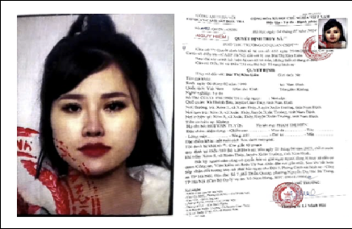 Quyết định truy nã đối với Bùi Thị Kim Liên. Ảnh: Công an Hà Nội