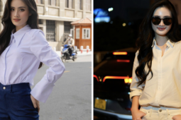 Ý Nhi gây chú ý với phong cách sơ mi trắng tối giản