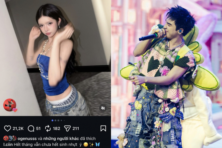 OgeNus cũng nhanh chóng thả tim bài đăng của "tình tin đồn".