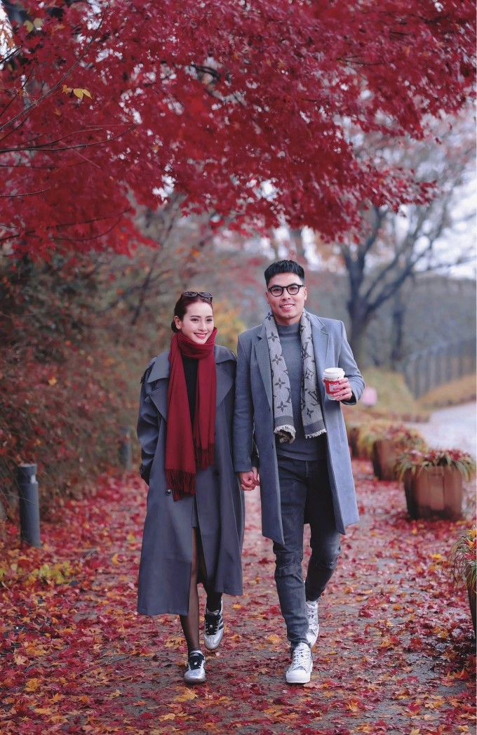 Huyền Trang 'Mù Tạt' và Đức Huy vừa có chuyến du lịch 'hâm nóng' tình cảm ở Hàn Quốc hồi cuối tháng 11.