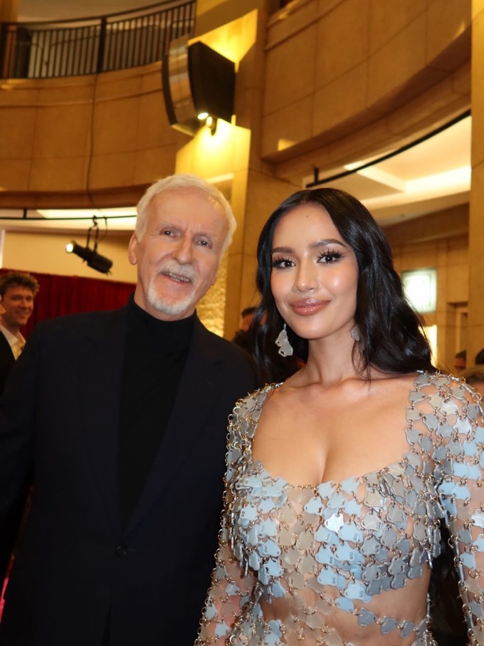 Opal Suchata bày tỏ niềm vinh dự khi được gặp gỡ, trò chuyện với đạo diễn James Cameron - người sáng tạo nên ba phần phim 'Avatar' và nhiều kiệt tác điện ảnh khác như 'Titanic', 'Kẻ hủy diệt'...