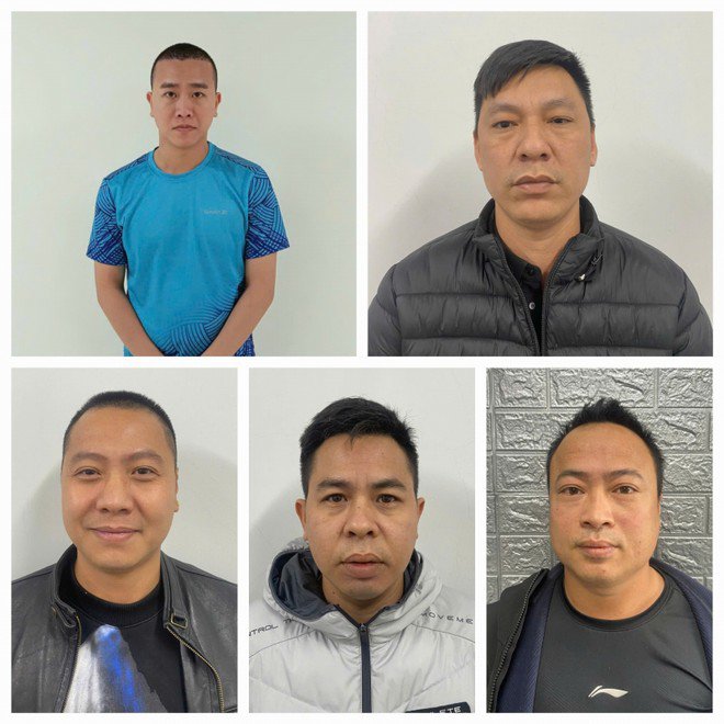 Các đối tượng trong đường dây bị bắt giữ