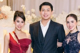 Tiên Nguyễn diện đầm nghìn USD khoe body khi đi ăn cưới