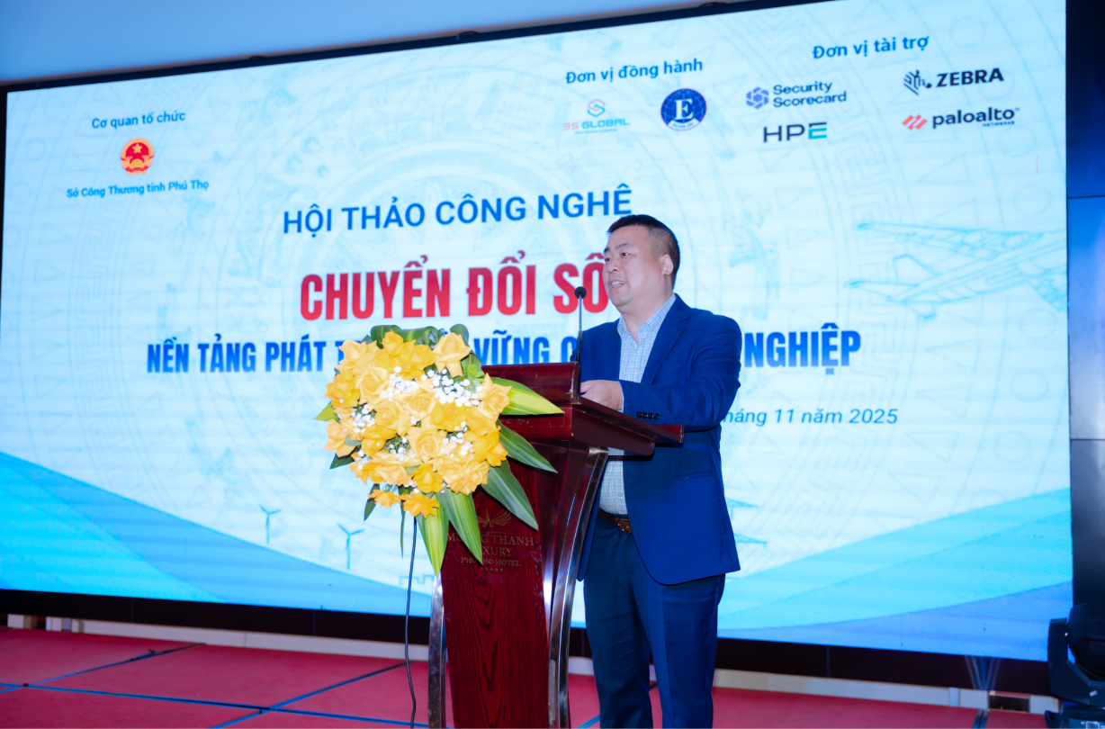 Đại diện lãnh đạo Sở Công thương Phú Thọ phát biểu khai mạc Hội nghị - Ảnh: BTC