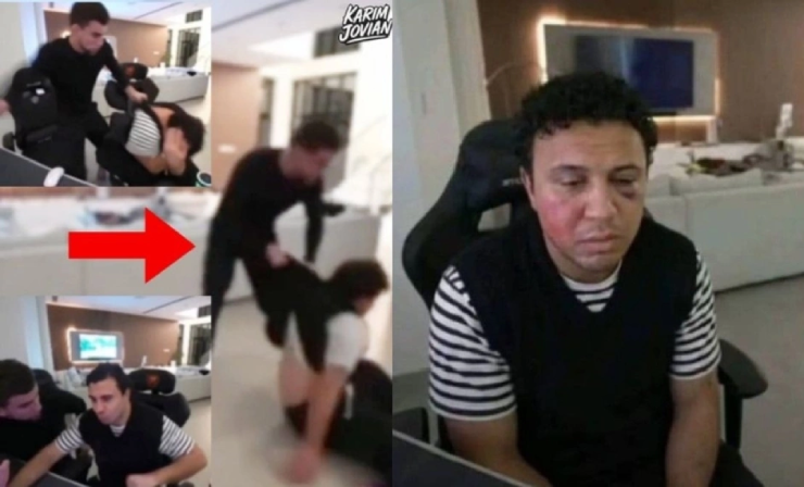 Subhan Mamedov (bên phải) ăn no đòn, buổi livestream khó quên