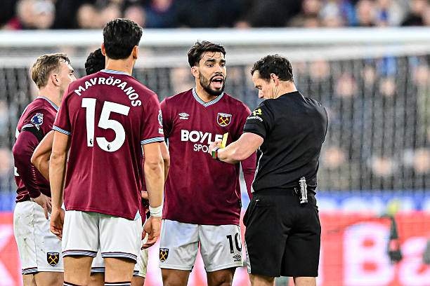 West Ham vừa thua bạc nhược vừa mất người vì thẻ đỏ của Paqueta
