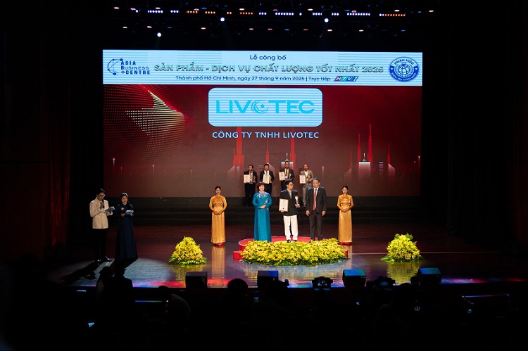 Livotec vượt qua các thương hiệu khác, vinh dự đạt giải thưởng: “Sản phẩm, dịch vụ tốt nhất 2025”