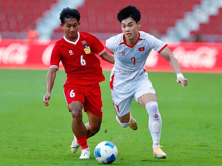 U22 Việt Nam đấu U22 Lào: Đình Bắc lập cú đúp đẳng cấp, solo đẹp như mơ - 14