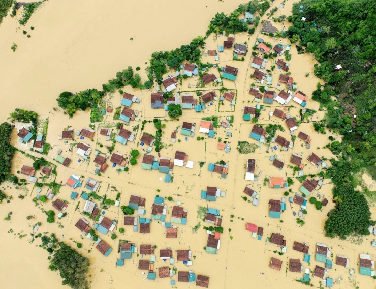 Tân Hóa&nbsp;mùa lũ. Ảnh: Oxalis