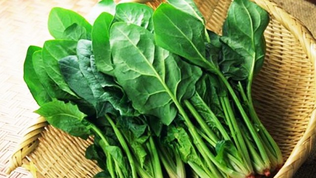 Rau lá xanh như rau bina chứa hàm lượng chất xơ cao cùng chất diệp lục – một hợp chất tự nhiên giúp cơ thể loại bỏ độc tố, tốt cho người gan nhiễm mỡ.