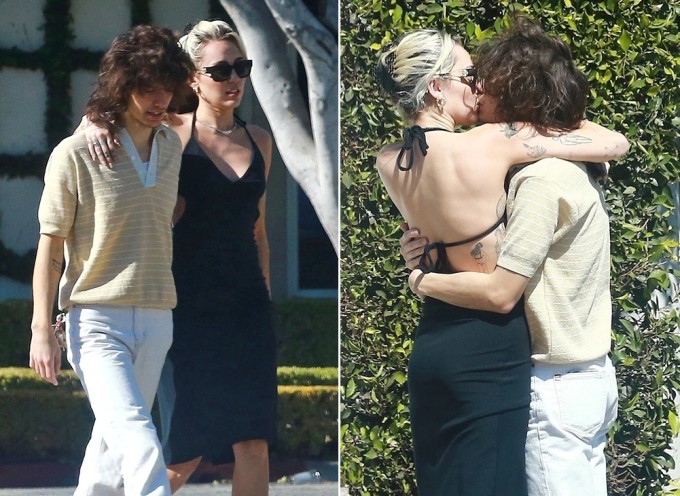 Miley Cyrus và bạn trai lộ ảnh hôn vào tháng 4/2022.