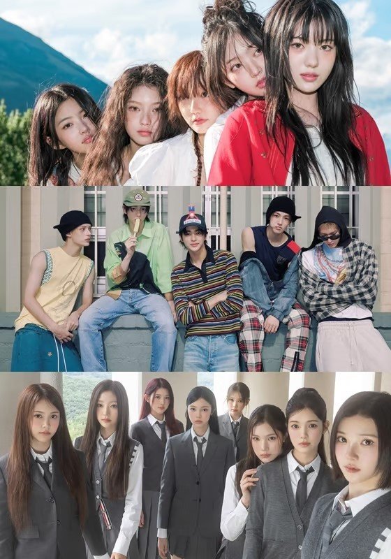 Kiki, Cortis và Hearts to Hearts (từ trên xuống).