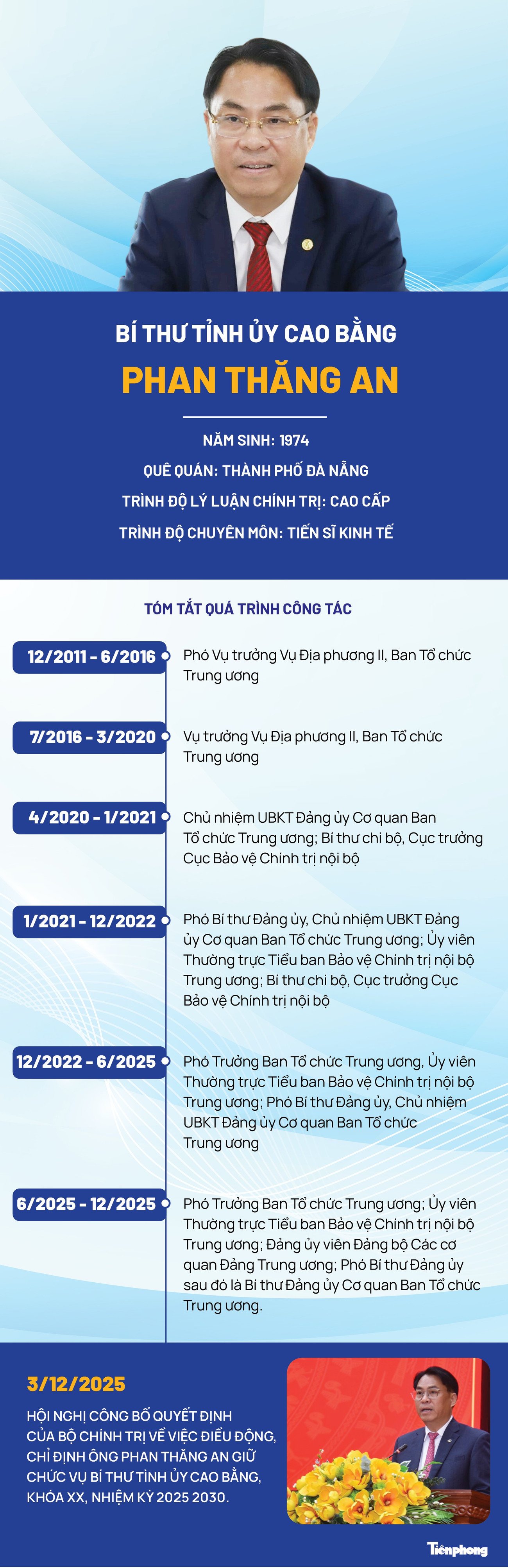 Chân dung tân Bí thư Tỉnh ủy Cao Bằng Phan Thăng An - 1