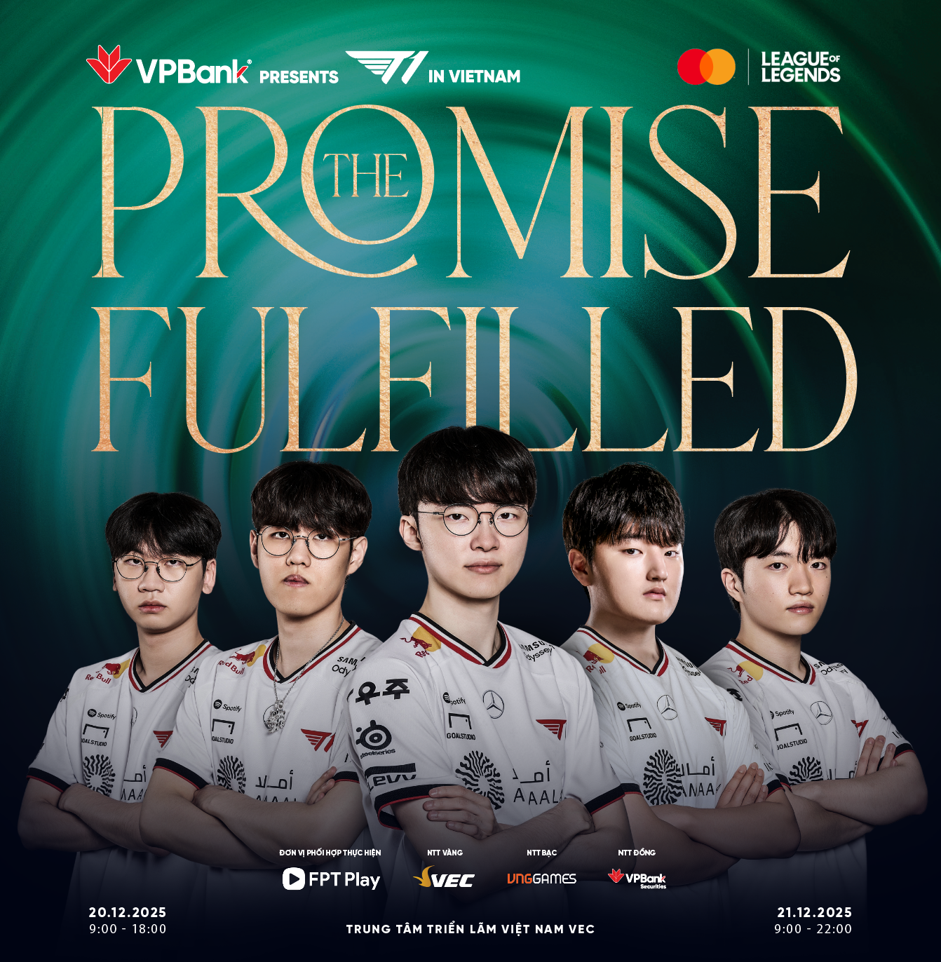 Toàn bộ đội hình T1 sẽ sang Việt Nam và giao lưu với người hâm mộ.