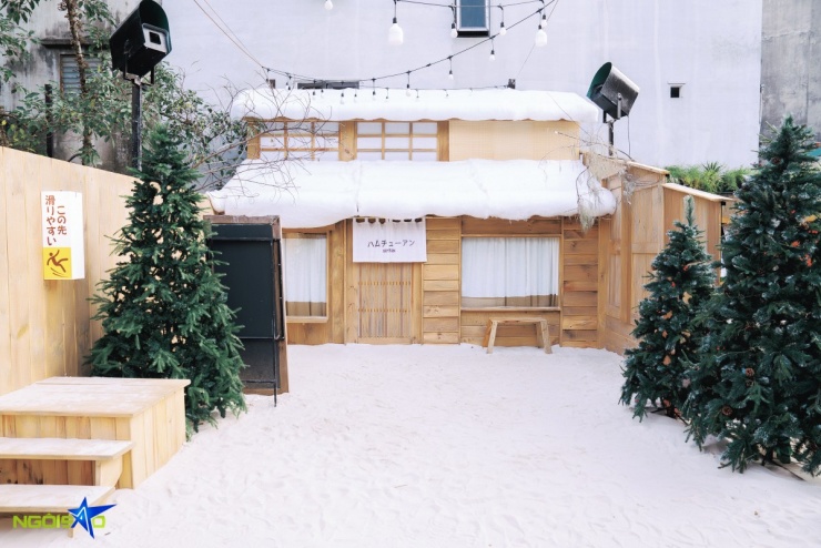 Xếp hàng 'sống ảo' ở quán cà phê mô phỏng ngôi làng tuyết Nhật Bản - 2